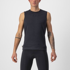 Black Men Castelli BANDITO WOOL SLEEVELESS Base Layer | DAXW-35807