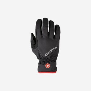 Black Men Castelli ENTRATA THERMAL Gloves | NZIA-50184