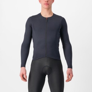 Black Men Castelli FLY LS Jersey | YUZR-58137