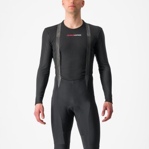 Black Men Castelli PROSECCO TECH LONG SLEEVE Base Layer | XCMF-84691