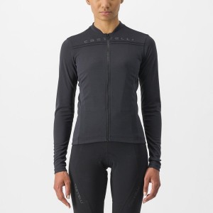 Black Women Castelli ANIMA 4 LONG SLEEVE Jersey | OLSV-93150