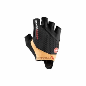 Black / Brown Men Castelli ROSSO CORSA PRO V Gloves | TWRU-20619