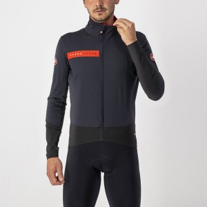 Black / Red Men Castelli BETA RoS Jackets | FVTU-93547