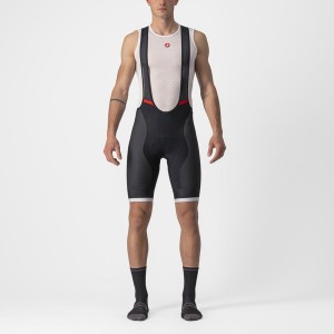 Black / Silver Grey Men Castelli COMPETIZIONE KIT Bib Shorts | KMPZ-27638