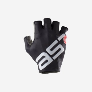 Black / Silver Men Castelli COMPETIZIONE 2 Gloves | QIBZ-58760