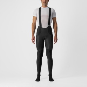 Black / Silver Men Castelli SORPASSO RoS Bib Tights | DLWU-73560