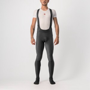 Black / Silver Men Castelli VELOCISSIMO 5 Bib Tights | MFYZ-30947