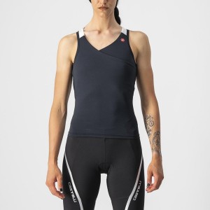 Black / White Women Castelli SOLARIS TOP Jersey | VKBT-97645