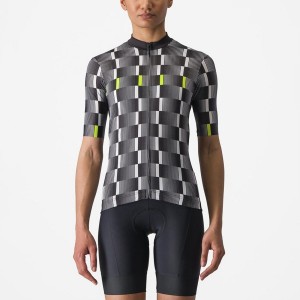 Black / White / Light Green Women Castelli DIMENSIONE Jersey | RMTO-70538