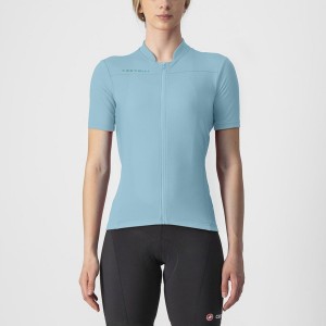 Blue Women Castelli ANIMA 3 Jersey | EDZF-52694