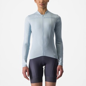 Blue Women Castelli ANIMA 4 LONG SLEEVE Jersey | AJLY-73902