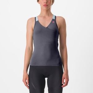 Blue / Blue Women Castelli SOLARIS TOP Jersey | PIBK-59047