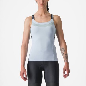 Blue / Dark Grey Blue Women Castelli BAVETTE TOP Jersey | WDYS-14370