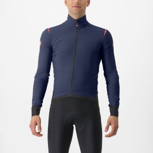 Blue / Red Men Castelli ALPHA FLIGHT ROS Jackets | LEDX-04327