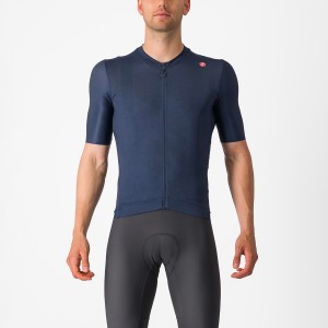 Blue / Silver Men Castelli ESPRESSO Jersey | BTLY-90875