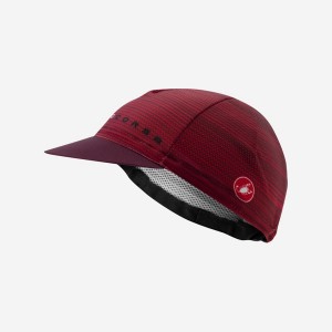 Burgundy Men Castelli ROSSO CORSA Cap | HJRS-35687