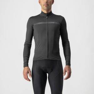 Dark Grey Men Castelli PRO THERMAL MID LS Jersey | MRUF-31978