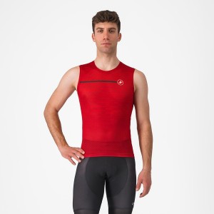 Dark Red Men Castelli INSIDER SLEEVELESS Jersey | HKET-14623