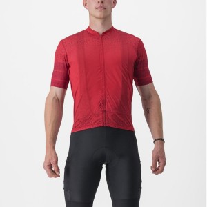 Dark Red Men Castelli UNLIMITED TERRA Jersey | GLJA-75290