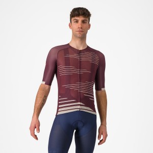 Deep Burgundy / Silver Men Castelli CLIMBER'S 4.0 Jersey | QCDI-54918