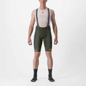 Deep Green Men Castelli FREE AERO RC CLASSIC Bib Shorts | AESC-61097