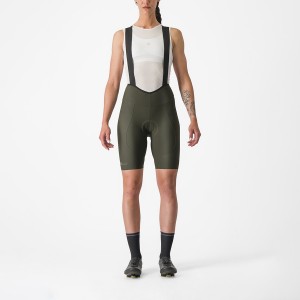 Deep Green Women Castelli ESPRESSO W DT Bib Shorts | KZOH-96175