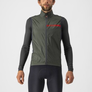 Green / Dark Grey Men Castelli SQUADRA STRETCH Vest | QSEJ-26905