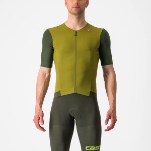 Green / Deep Green Men Castelli PREMIO Jersey | IJPR-90563