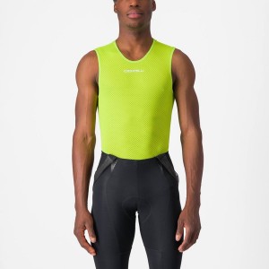 Light Green Men Castelli PRO MESH 2.0 SLEEVELESS Base Layer | KFRC-97251