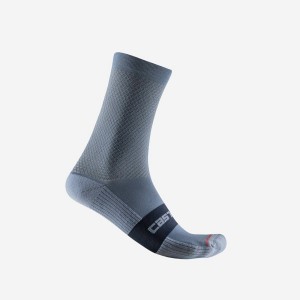 Light Grey Blue Men Castelli ESPRESSO 15 Socks | ERQK-96713