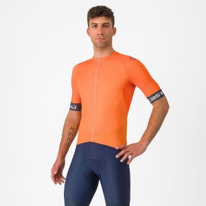 Orange / Dark Grey Men Castelli ENTRATA VI Jersey | ADKU-92805