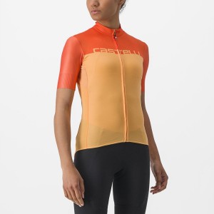 Orange / Deep Red Women Castelli VELOCISSIMA Jersey | BZGU-28301