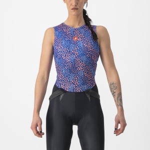 Purple White Women Castelli PRO MESH 4 W SLEEVELESS Base Layer | AVOJ-15098