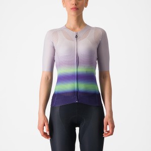 Purple White / Green / Dark Purple Women Castelli CLIMBER'S 4.0 W Jersey | CFHZ-97045