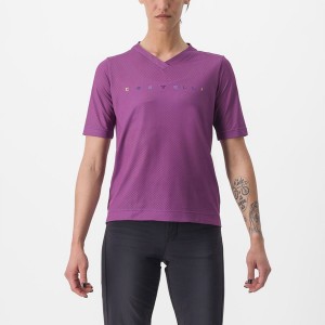 Purple Women Castelli TRAIL TECH 2 W TEE Jersey | ZEFP-10729