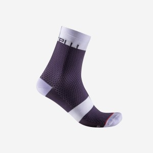 Purple Women Castelli VELOCISSIMA 12 Socks | ZXBC-54983