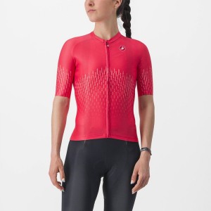 Red Women Castelli AERO PRO W Jersey | LRJF-69810