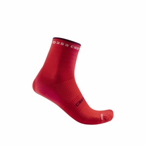 Red Women Castelli ROSSO CORSA W 11 Socks | SEXJ-92431