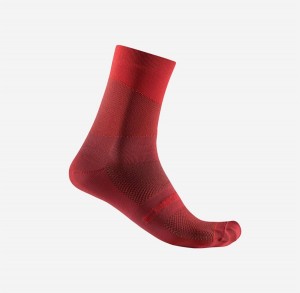 Red / Red Men Castelli ORIZZONTE 15 Socks | QVST-93768