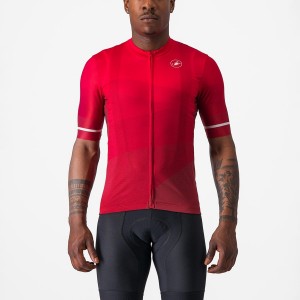 Red / Red / White Men Castelli ORIZZONTE Jersey | NDUC-07895