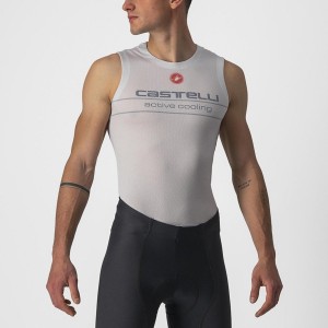 Silver Grey Men Castelli ACTIVE COOLING SLEEVELESS Base Layer | ICBY-28594