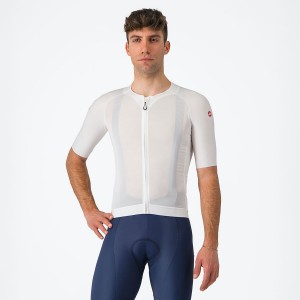 White Men Castelli AERO RACE 7.0 Jersey | QUTP-29703