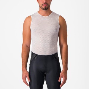 White Men Castelli PRO MESH 2.0 SLEEVELESS Base Layer | BYQO-92874