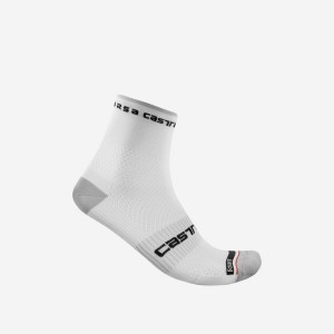 White Men Castelli ROSSO CORSA PRO 9 Socks | EQOT-45870