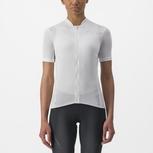 White Women Castelli ANIMA 4 Jersey | DVFO-01425