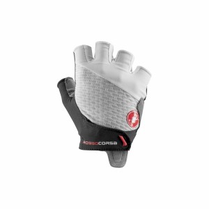 White Women Castelli ROSSO CORSA 2 W Gloves | AYZI-39846