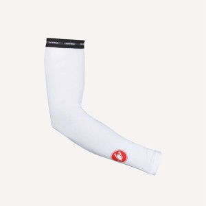 White Women Castelli UPF 50 + LIGHT ARM SLEEVES Arm Warmer | XNDV-52194