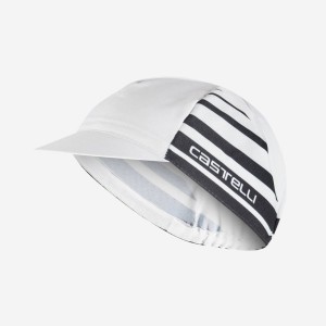 White / Black Men Castelli CLASSICO Cap | DJUP-34015