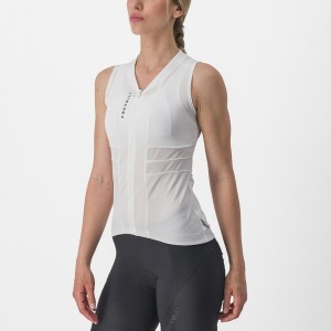 White / Black Women Castelli ANIMA 4 SLEEVELESS Jersey | KPFU-78302