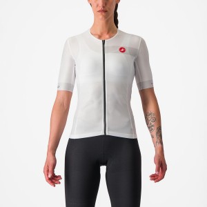 White / Black Women Castelli FREE SPEED 2 W RACE TOP Suits | MORC-07314